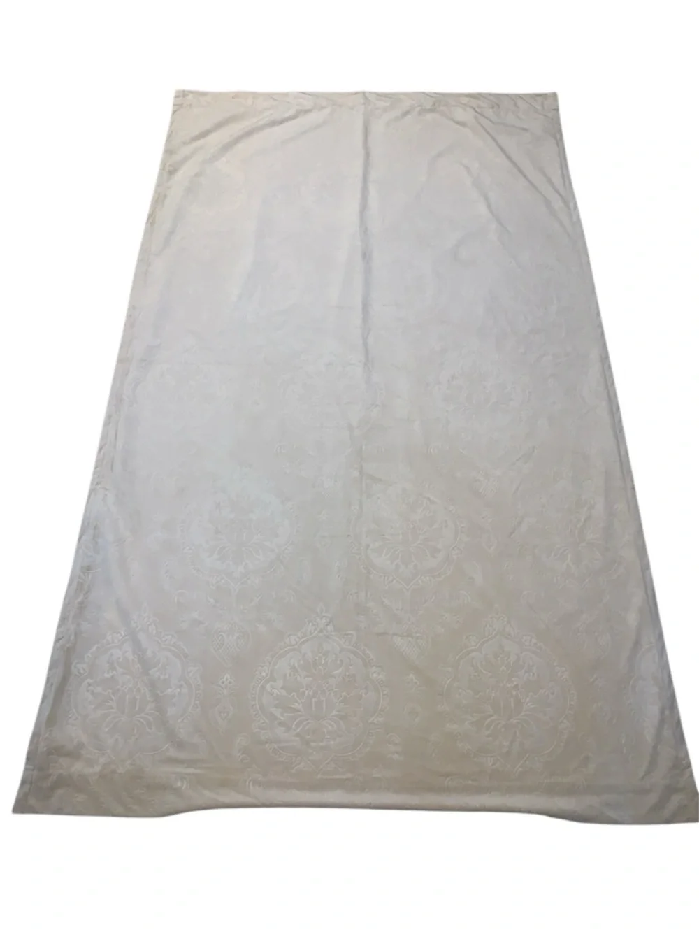 Pier 1 Imports Beige Velour Damask Jacquard Curtain Panel - Cream 3077830